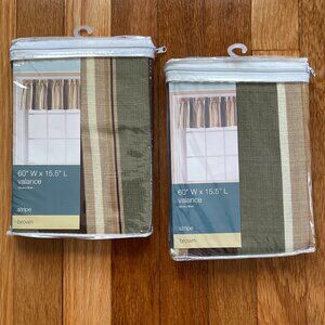 Window Valances 60"wide x 15.5" length (2 valances)